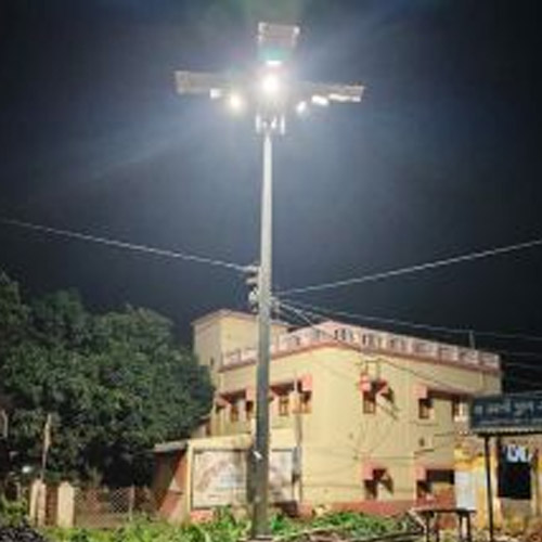 Mild Steel Solar High Mast Lighting Pole Manufacturers in West Bengal