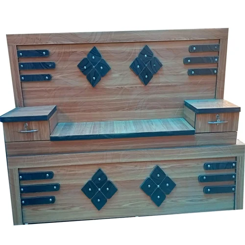 Brown Wood Bed Headboard